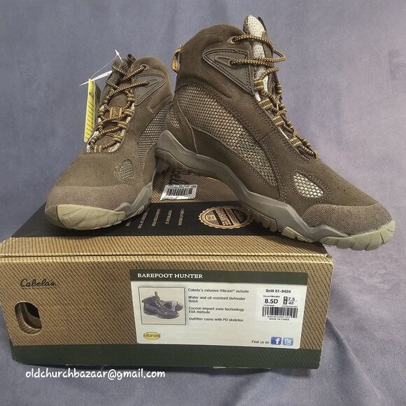 Hiking Boots Cabela\'s Barefoot Hunter Sz 8.5D Water & Oil Resistant NIB main image 12